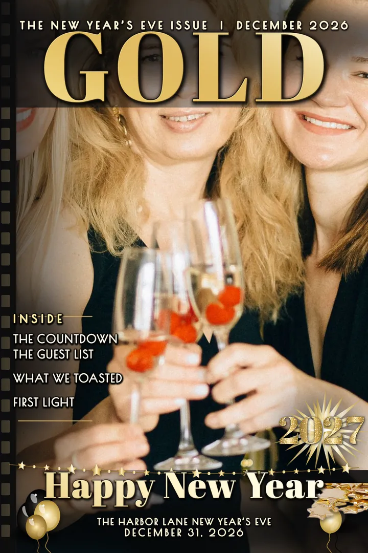 Black and Gold, Magazine cover, 4x6 portrait
