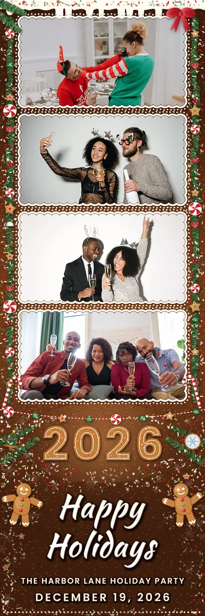 Gingerbread Lane, 2x6 strip, four photos