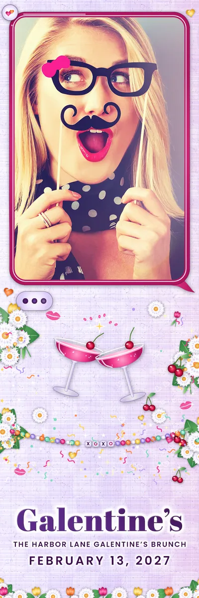 Group Chat 2x6 strip, one photo photo booth template, 600 x 1800 px