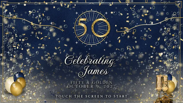 Navy and Gold Fifty, Welcome screen
