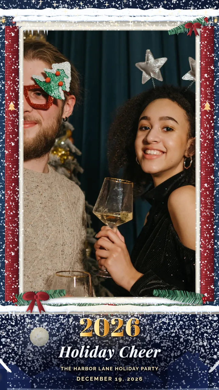 Snowfall Village, GIF and boomerang overlay, portrait