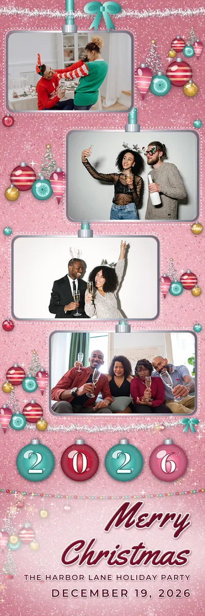 Tinsel and Glass, 2x6 strip, four photos