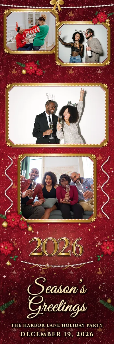 Velvet and Gold, 2x6 strip, four photos